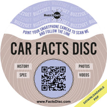 Load image into Gallery viewer, Car Facts Disc