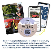 Load image into Gallery viewer, Vintage Car Facts Disc
