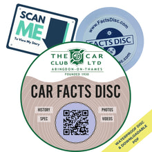 Load image into Gallery viewer, MG Car Club - Car Facts Disc