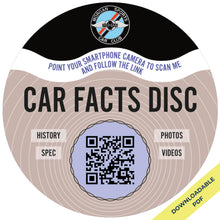 Load image into Gallery viewer, Morgan Sports Car Club - Car Facts Disc