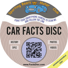 Load image into Gallery viewer, Sporting Bears Motor Club - Car Facts Disc