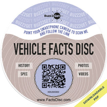 Load image into Gallery viewer, Vehicle Facts Disc
