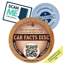 Load image into Gallery viewer, Vintage Car Facts Disc