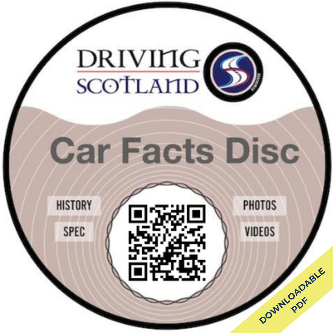 Driving Scotland - Car Facts Disc
