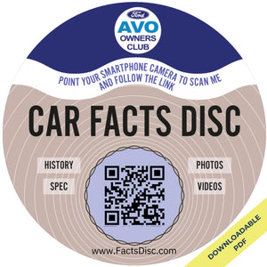 Ford AVO Owners Club - Car Facts Disc