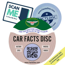 Load image into Gallery viewer, Jaguar Enthusiasts Club - Car Facts Disc
