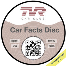 Load image into Gallery viewer, TVR Car Club - Car Facts Disc
