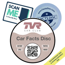 Load image into Gallery viewer, TVR Car Club - Car Facts Disc
