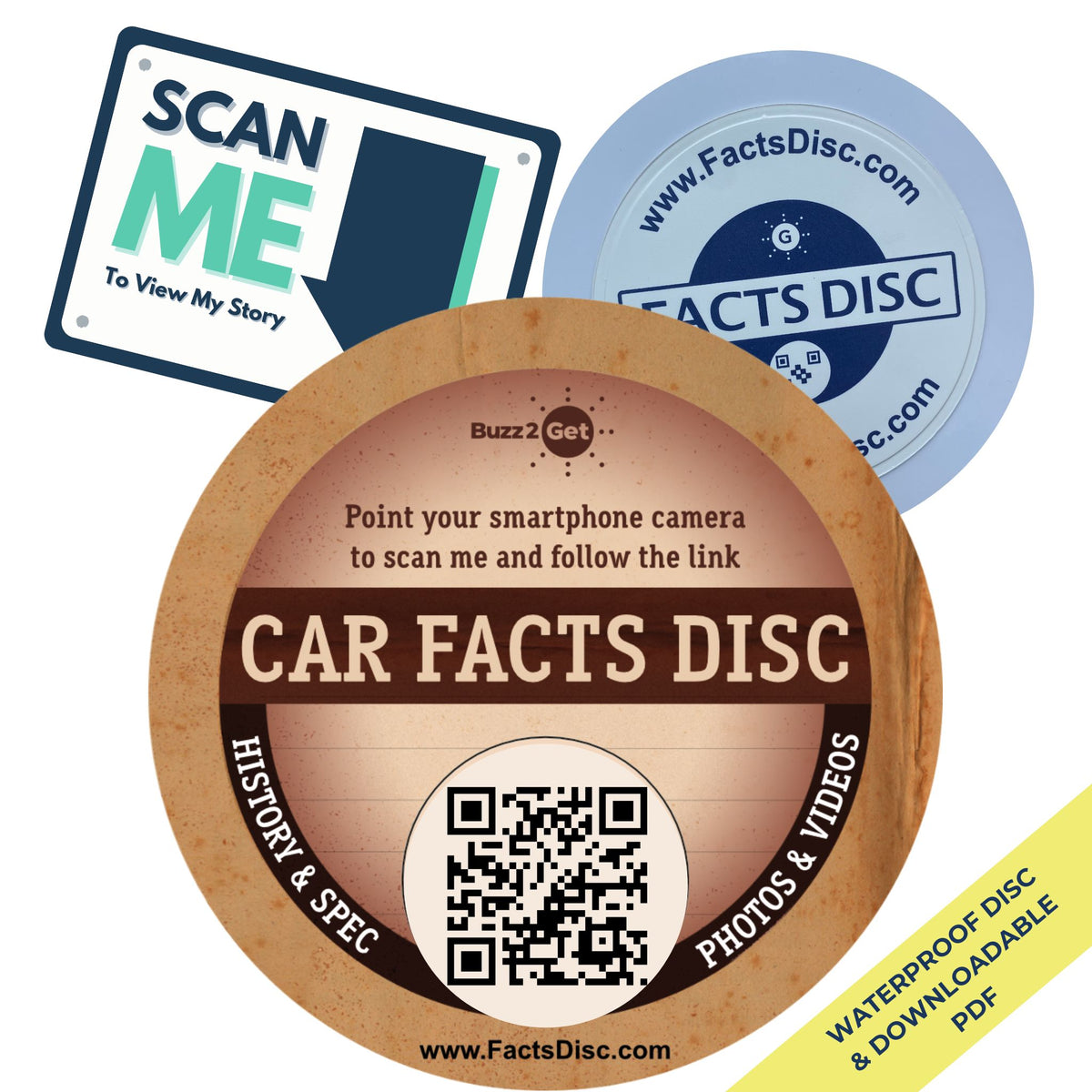 Vintage Style Car Facts Disc | Facts Disc by Buzz2Get